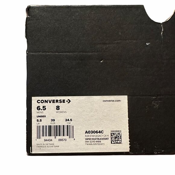 ⭐Converse Run Star Legacy CX Hi Sz 8 Women Shoes Platform Purple Sneaker A03064C - Picture 8 of 14